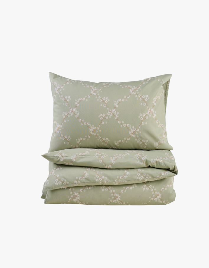 Voodipesukomplekt puuvillane roheline - 230x220+50x60 cm roheline - 1