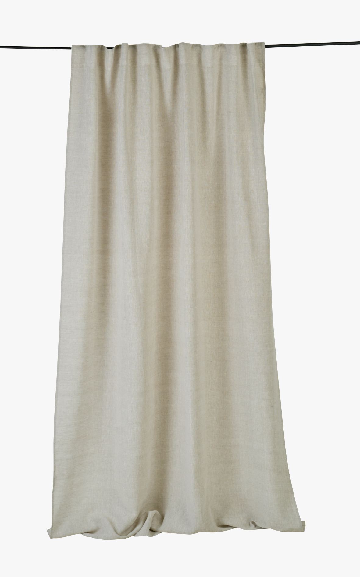 Linane kardin hele beige - 140x250 cm hele beige - 1