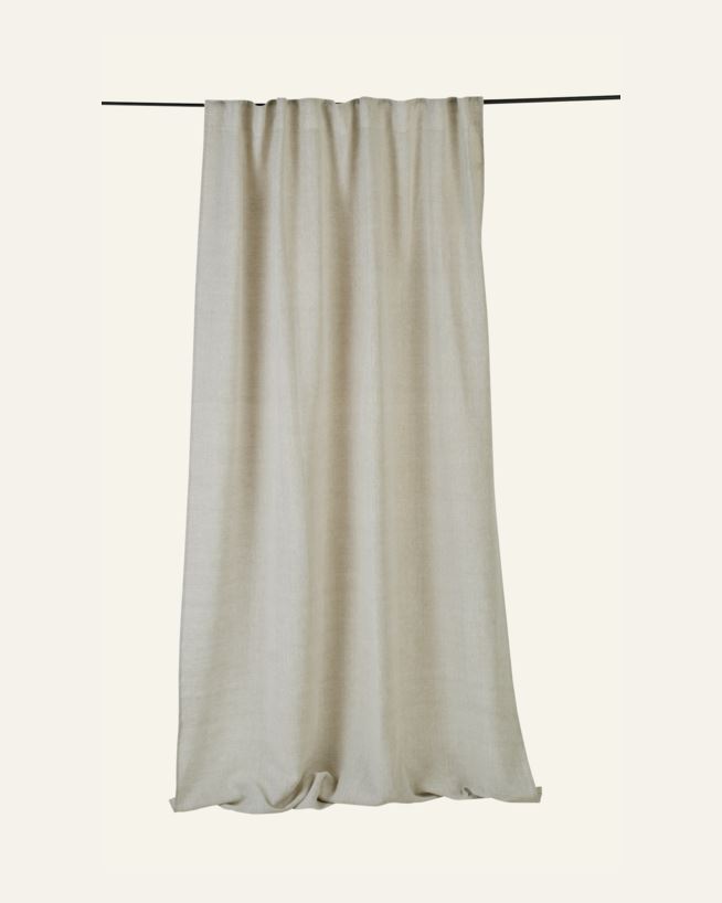 Linane kardin hele beige - 140x250 cm hele beige - 1