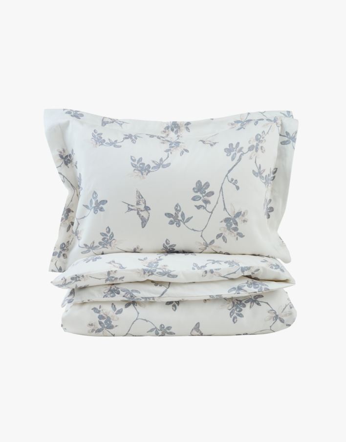 Voodipesukomplekt satiinpuuvillane valge - 150x210 cm valge - 1