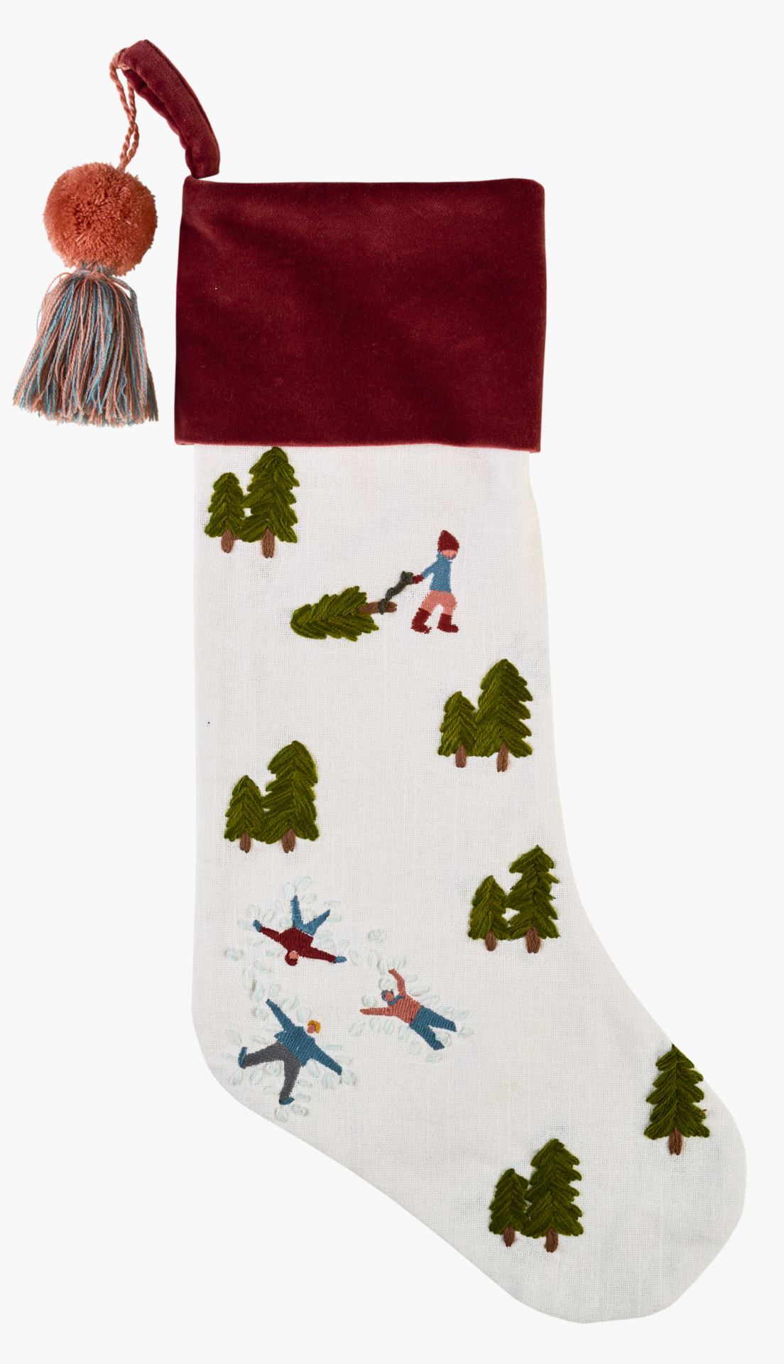 Jõulusokk mitmevärviline/punane - 17x55 cm mitmevärviline/punane - 1