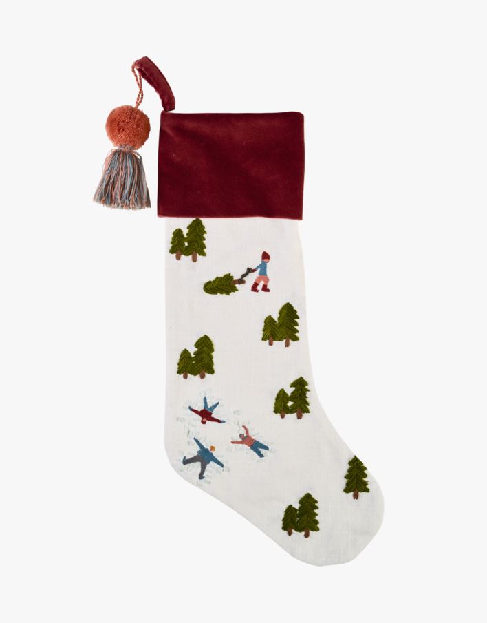 Jõulusokk mitmevärviline/punane - 17x55 cm mitmevärviline/punane - 1