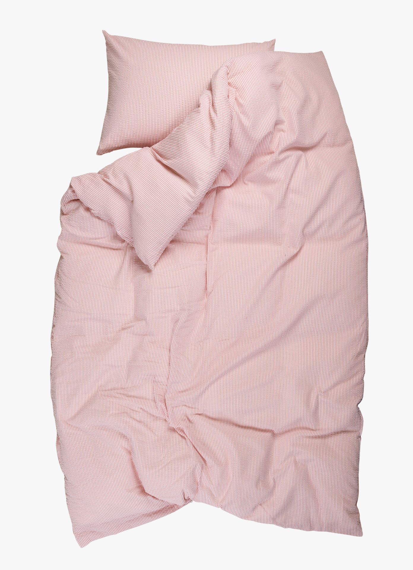 Voodipesukomplekt krepp-puuvillane roosa - 150x210 cm roosa - 1