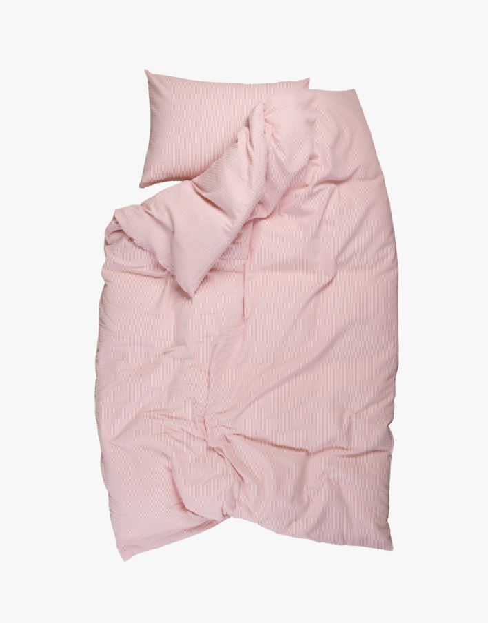 Voodipesukomplekt krepp-puuvillane roosa - 150x210 cm roosa - 1