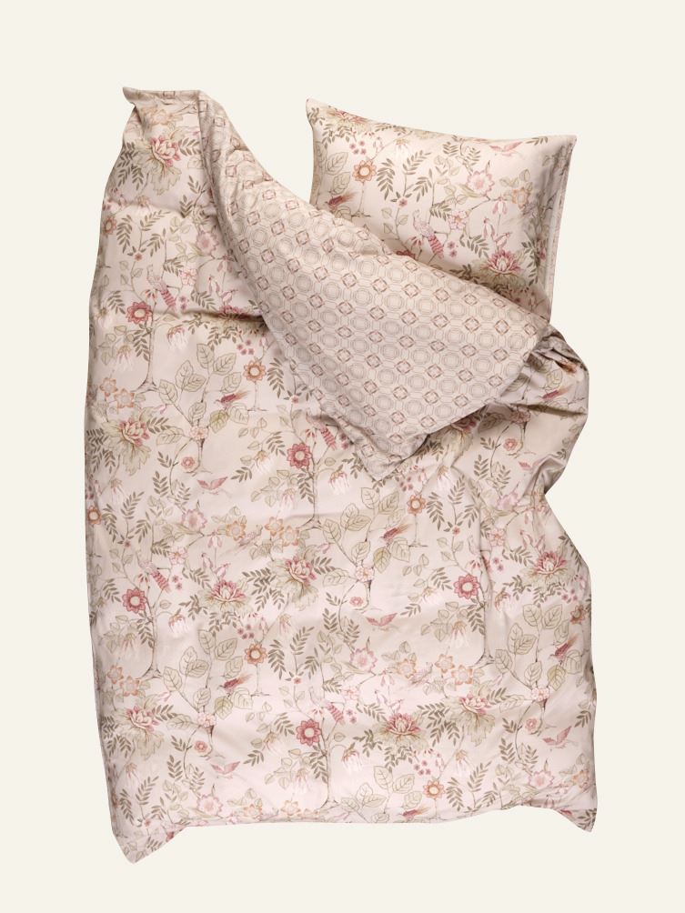 Voodipesukomplekt mitmevärviline/roheline - 2