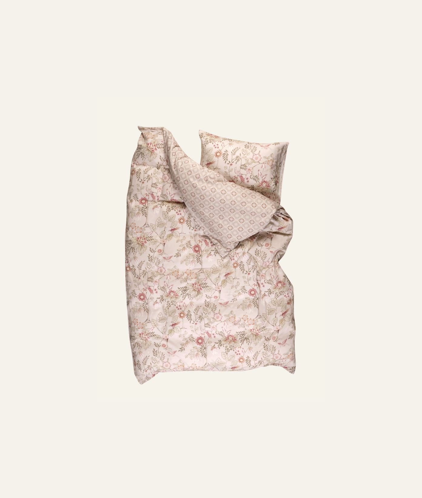 Voodipesukomplekt mitmevärviline/roheline - 2