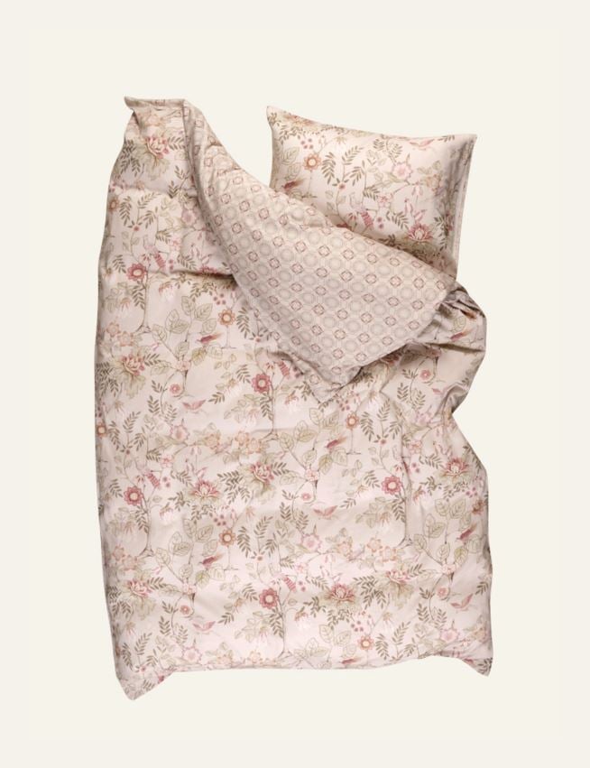 Voodipesukomplekt mitmevärviline/roheline - 2