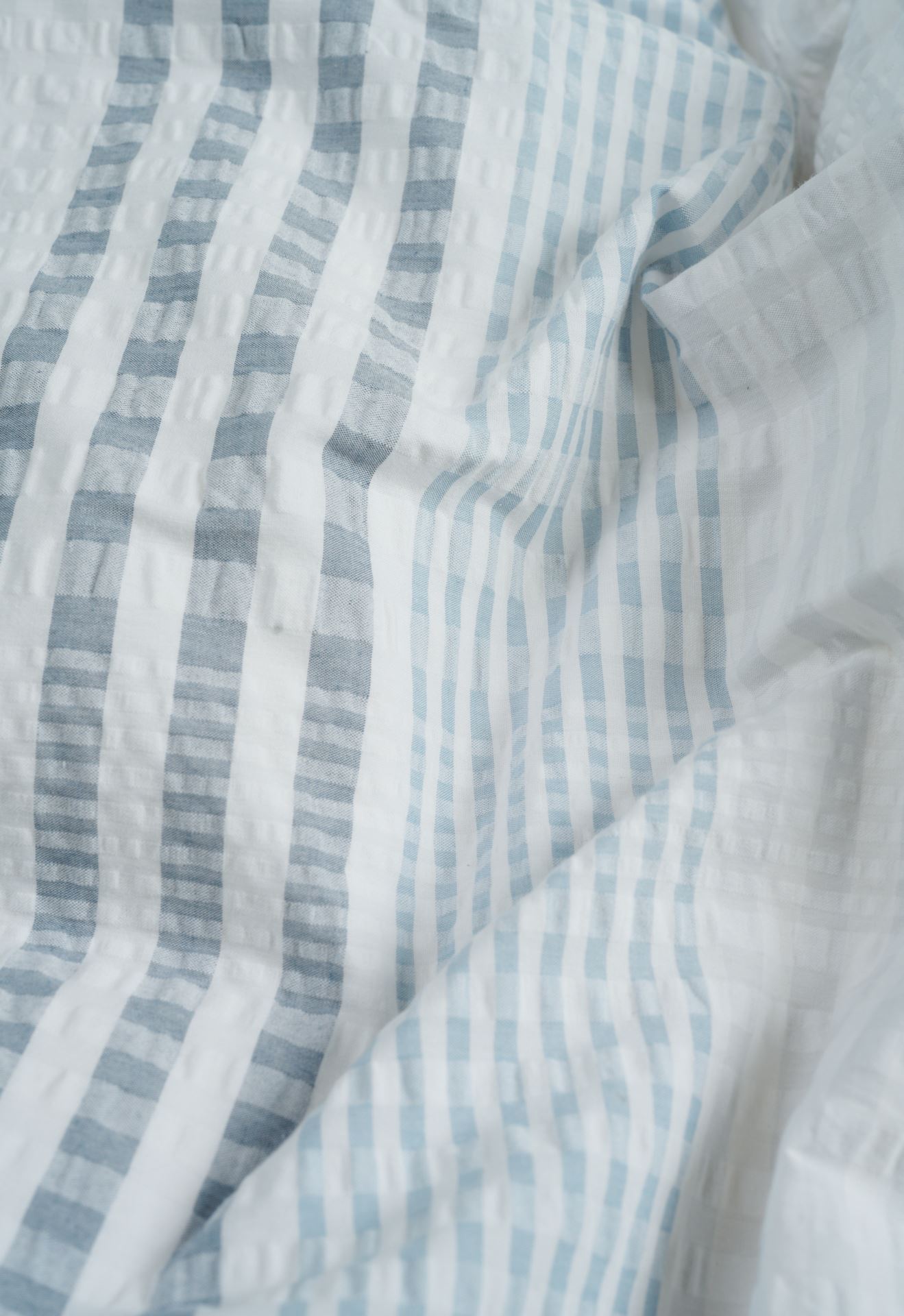 Voodipesukomplekt krepp-puuvillane hele sinine - 5