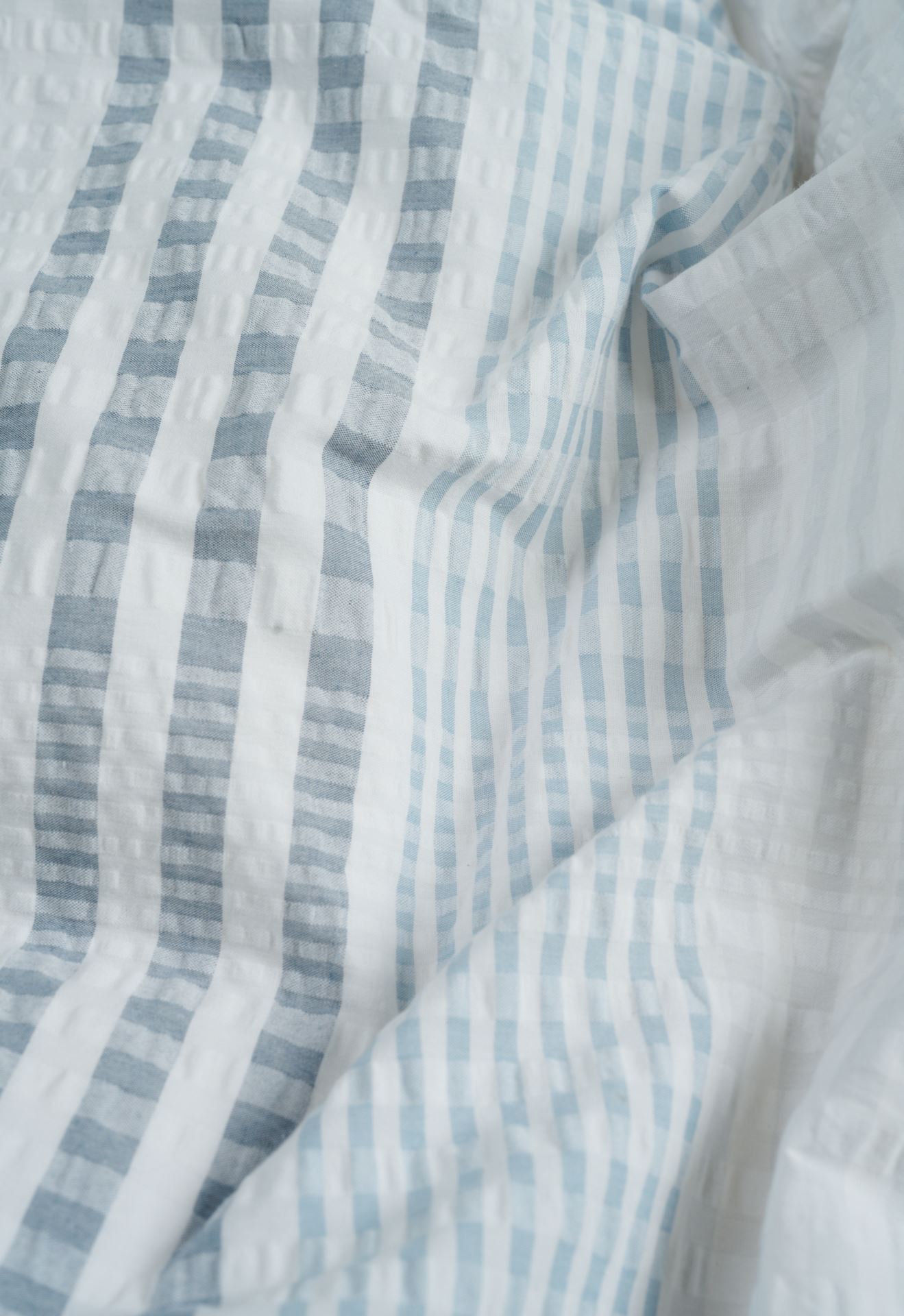 Voodipesukomplekt krepp-puuvillane hele sinine - 5