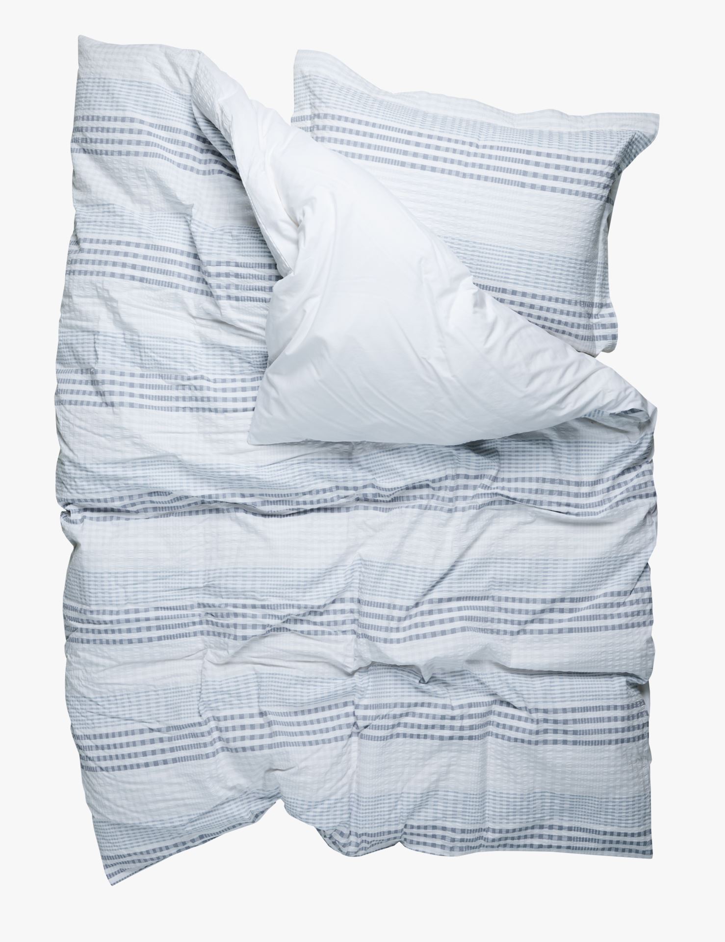 Voodipesukomplekt krepp-puuvillane hele sinine - 2