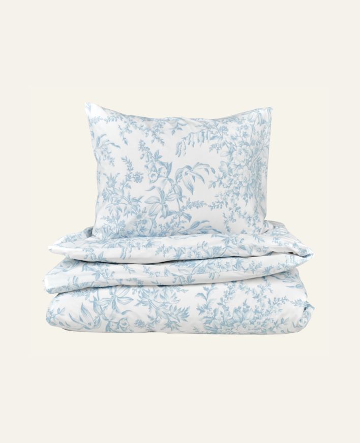 Voodipesukomplekt perkalpuuvillast hele sinine - 150x210 cm hele sinine - 1