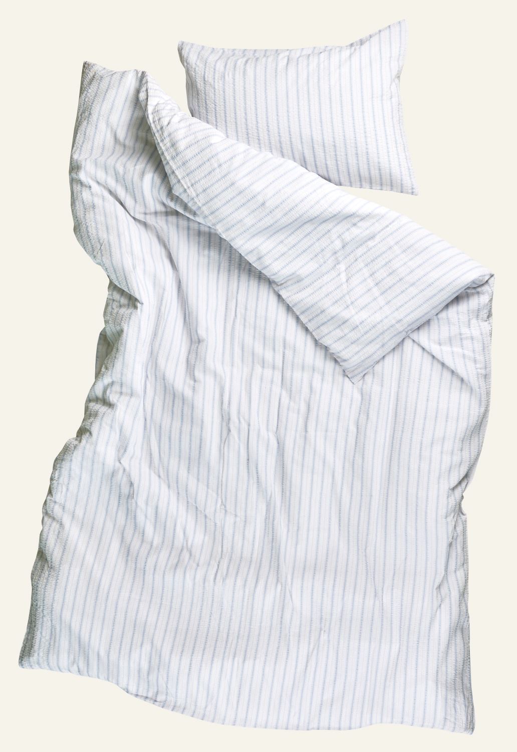 Voodipesukomplekt krepp-puuvillane hele sinine - 2