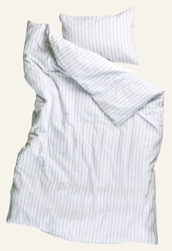 Voodipesukomplekt krepp-puuvillane hele sinine - 2