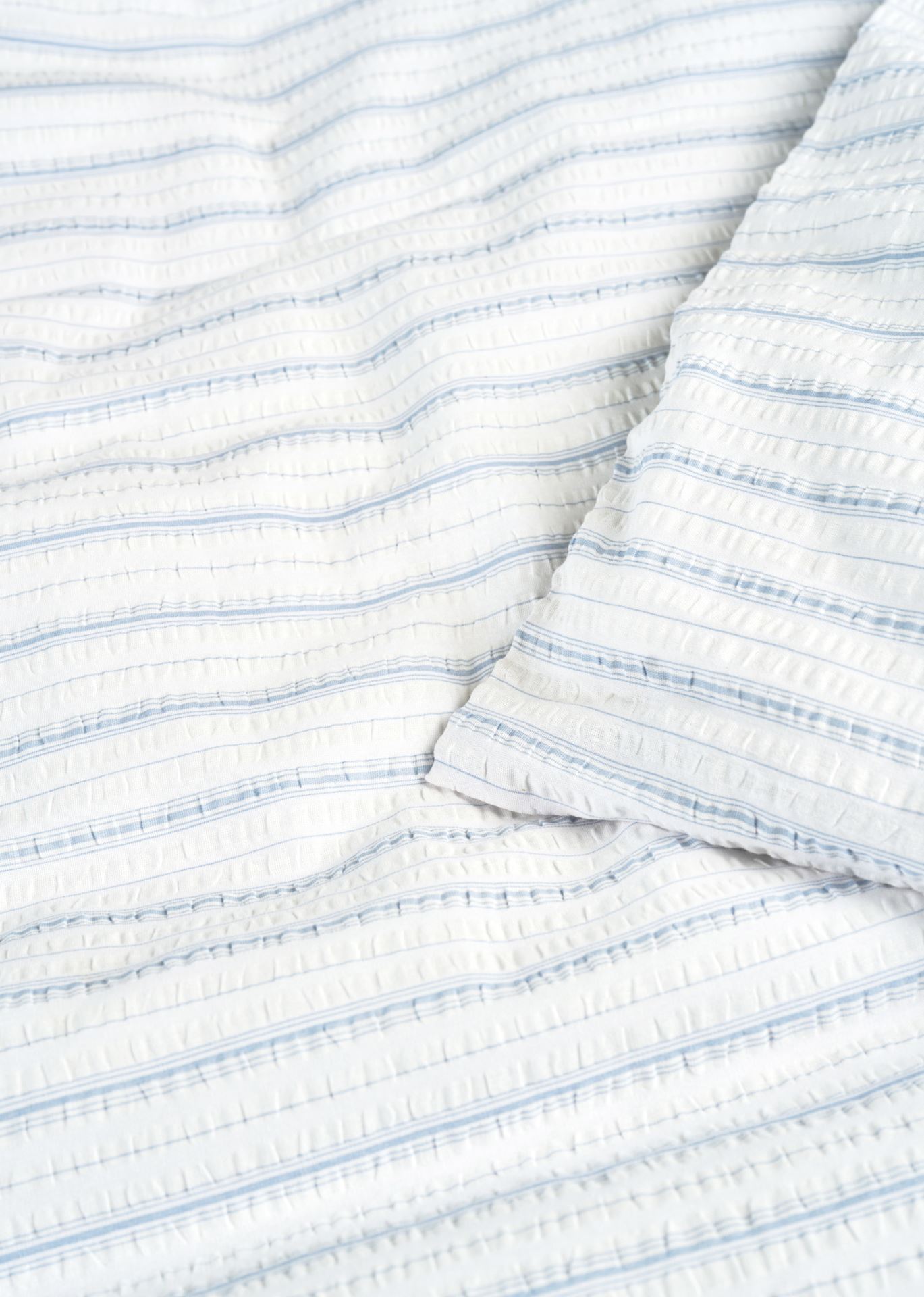 Voodipesukomplekt krepp-puuvillane hele sinine - 3