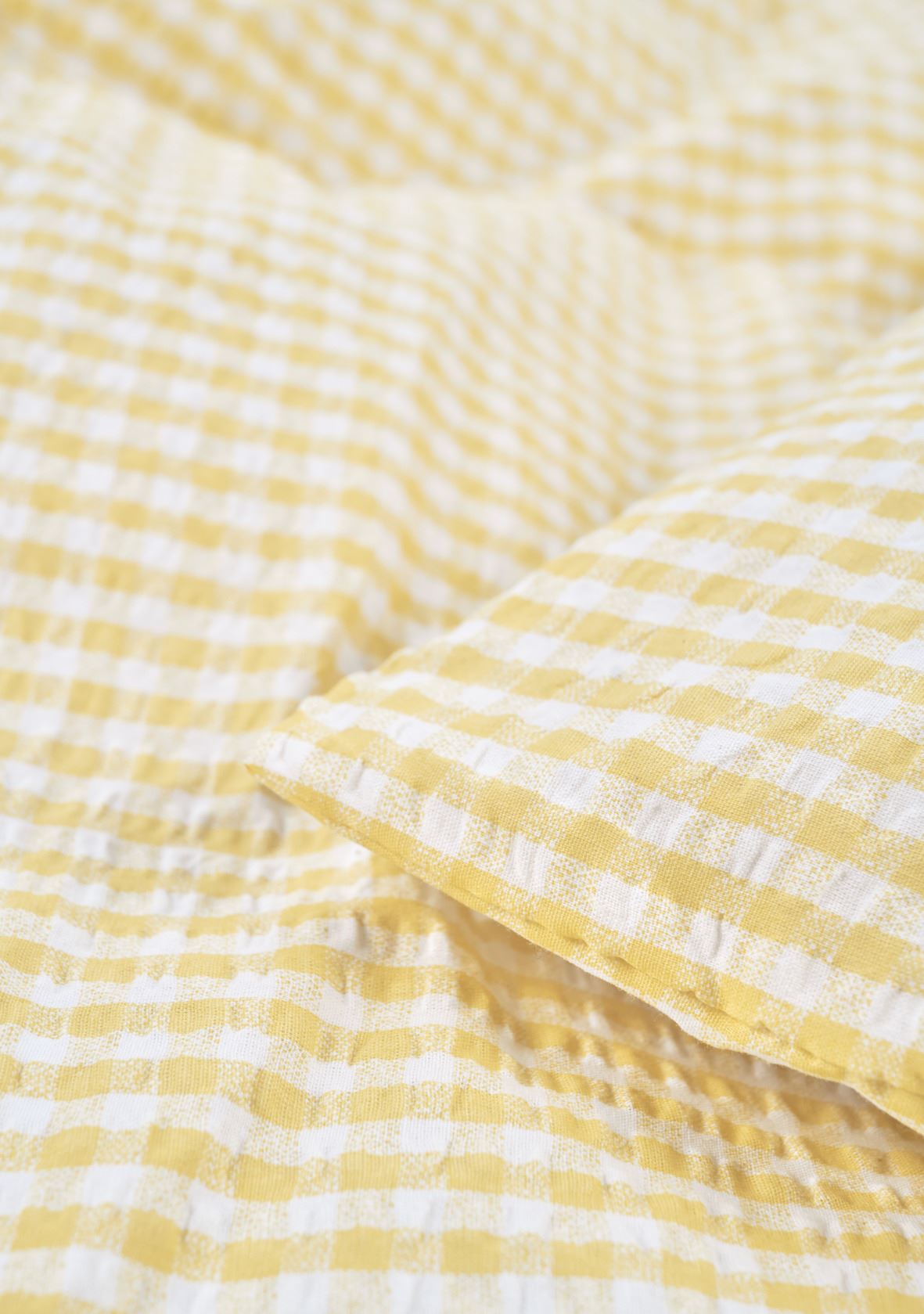 Voodipesukomplekt krepp-puuvillane kollane - 3