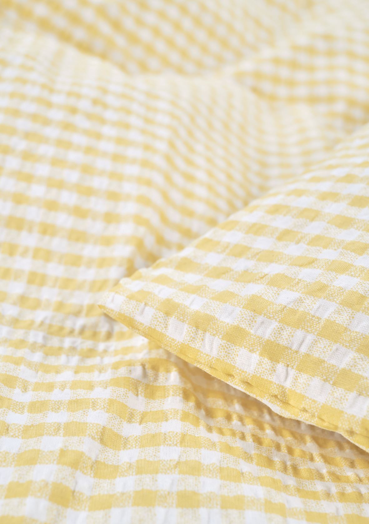 Voodipesukomplekt krepp-puuvillane kollane - 3