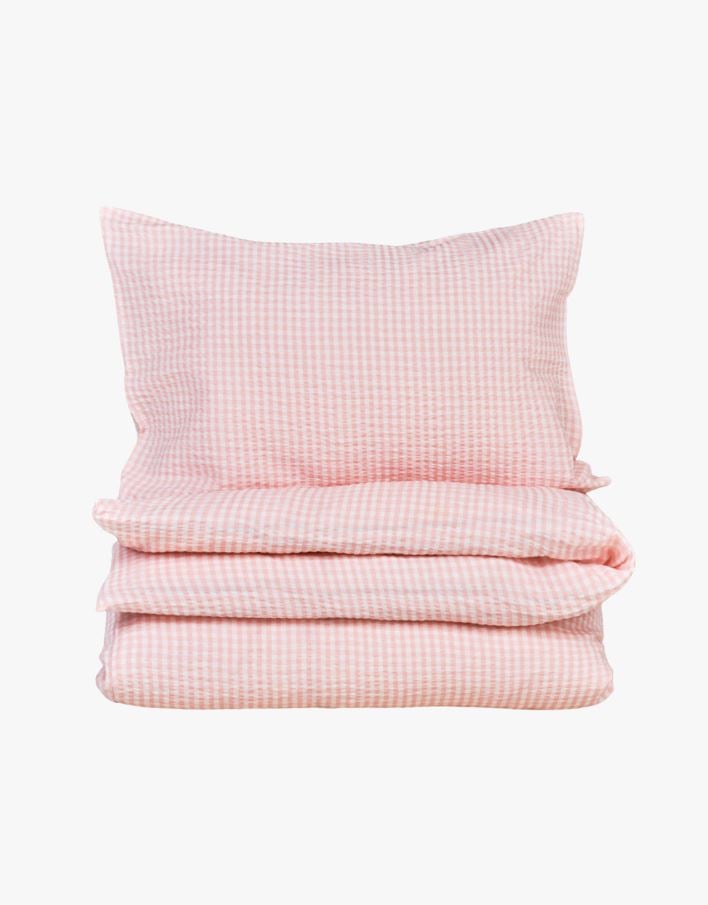 Voodipesukomplekt krepp-puuvillane roosa - 230x220 cm roosa - 1