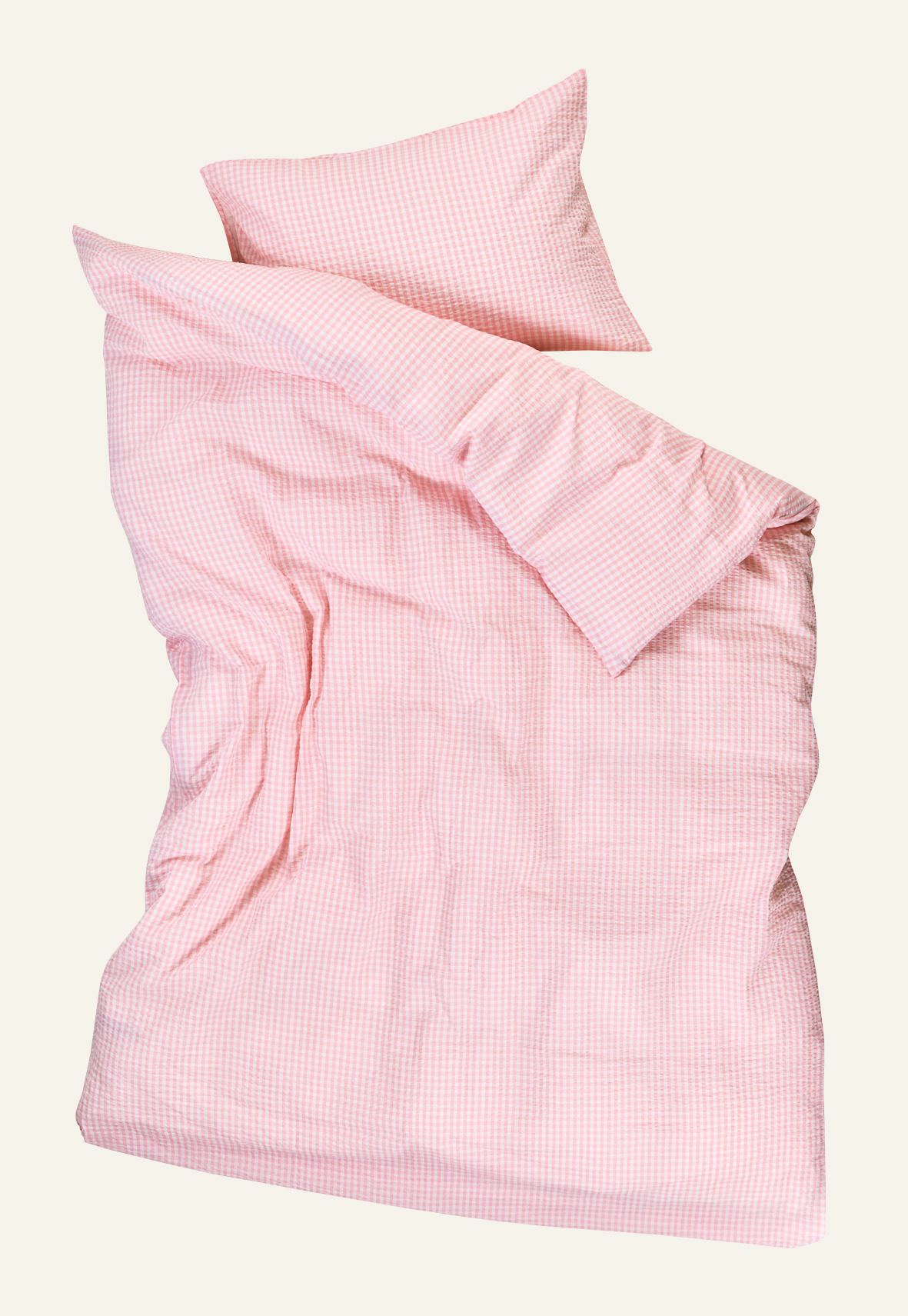 Voodipesukomplekt krepp-puuvillane roosa - 2