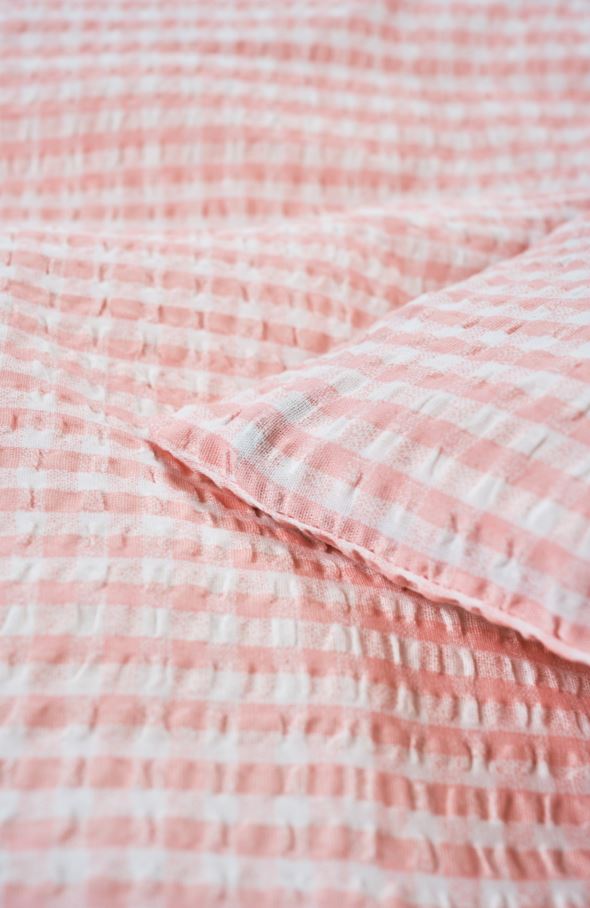 Voodipesukomplekt krepp-puuvillane roosa - 3