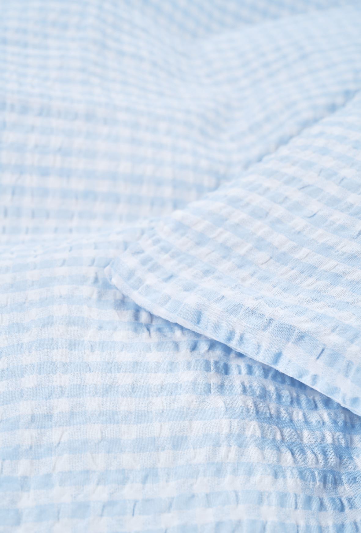 Voodipesukomplekt krepp-puuvillane hele sinine - 3