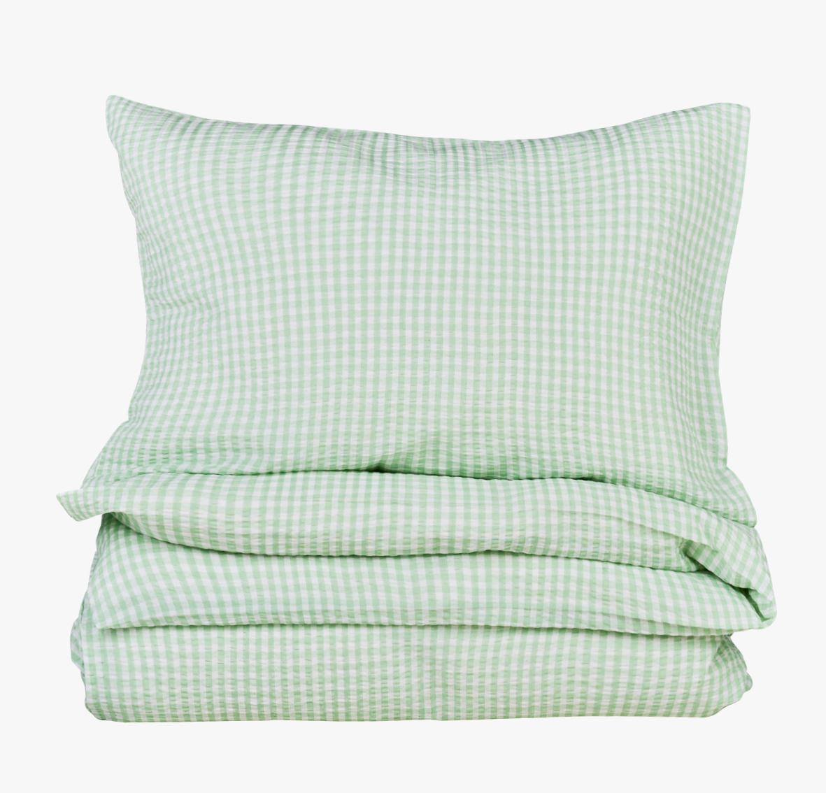 Voodipesukomplekt krepp-puuvillane roheline - 150x210 cm/50x60 cm roheline - 1