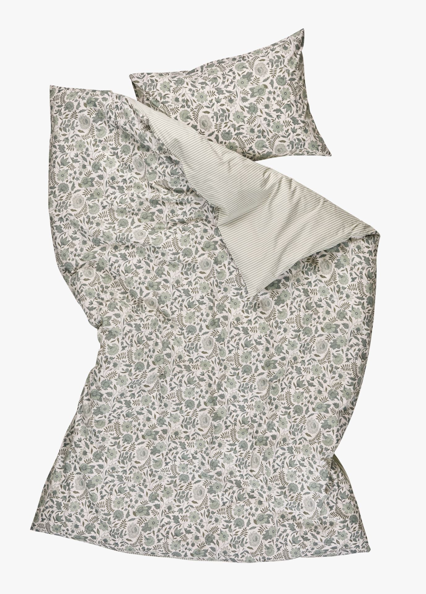 Voodipesukomplekt puuvillane roheline - 4