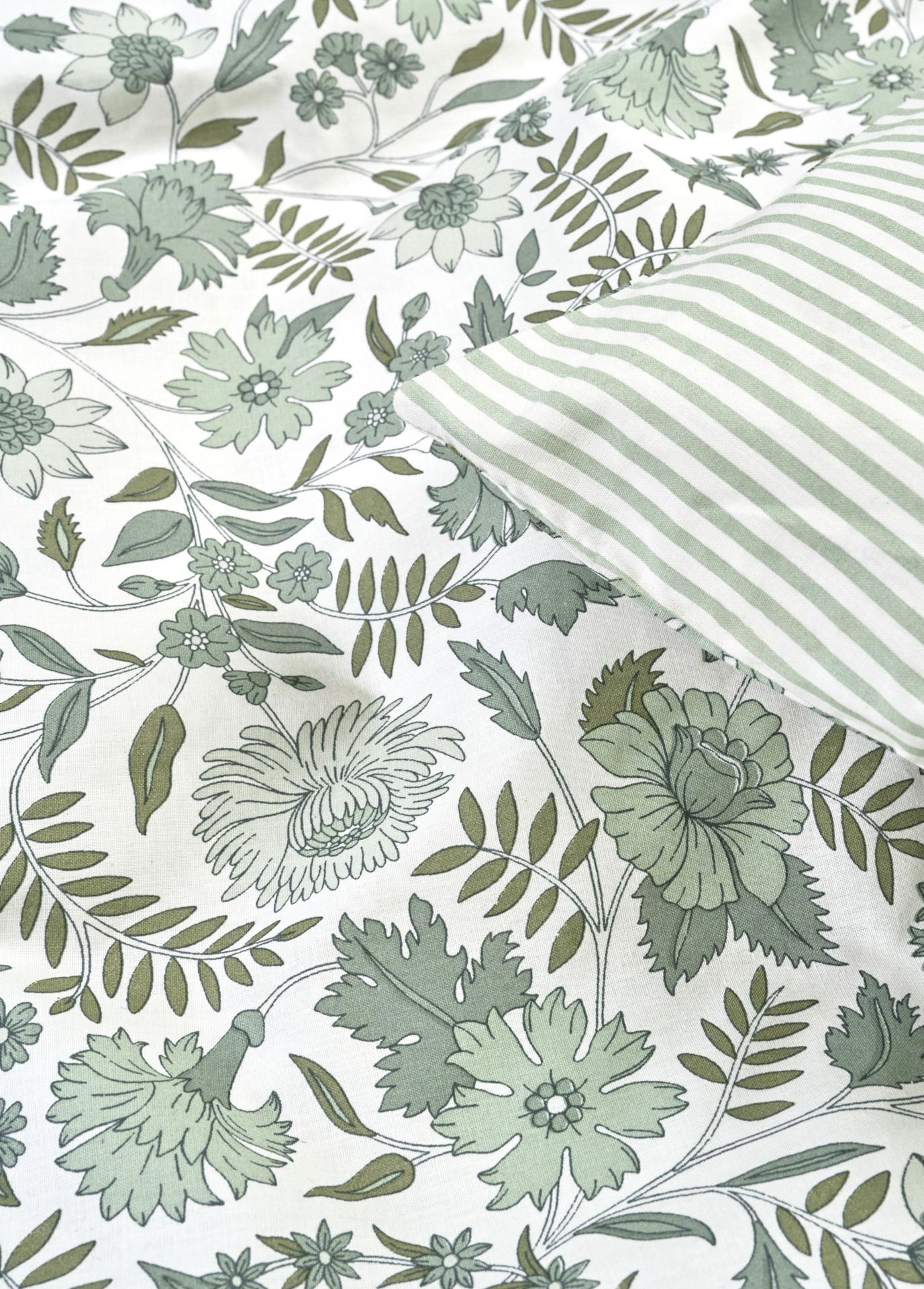 Voodipesukomplekt puuvillane roheline - 3