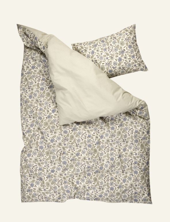 Voodipesukomplekt puuvillane oliiviroheline - 2