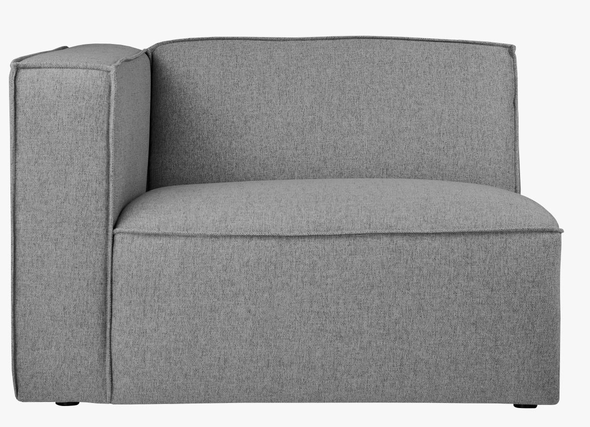 1,5-kohaline mooduldiivan /käetugi vasakul hall - 110x93x73 cm hall - 1