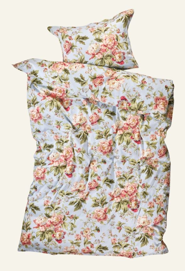 Voodipesukomplekt satiinpuuvillane hele sinine - 3