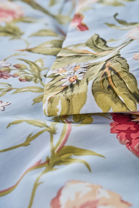 Voodipesukomplekt satiinpuuvillane hele sinine - 4