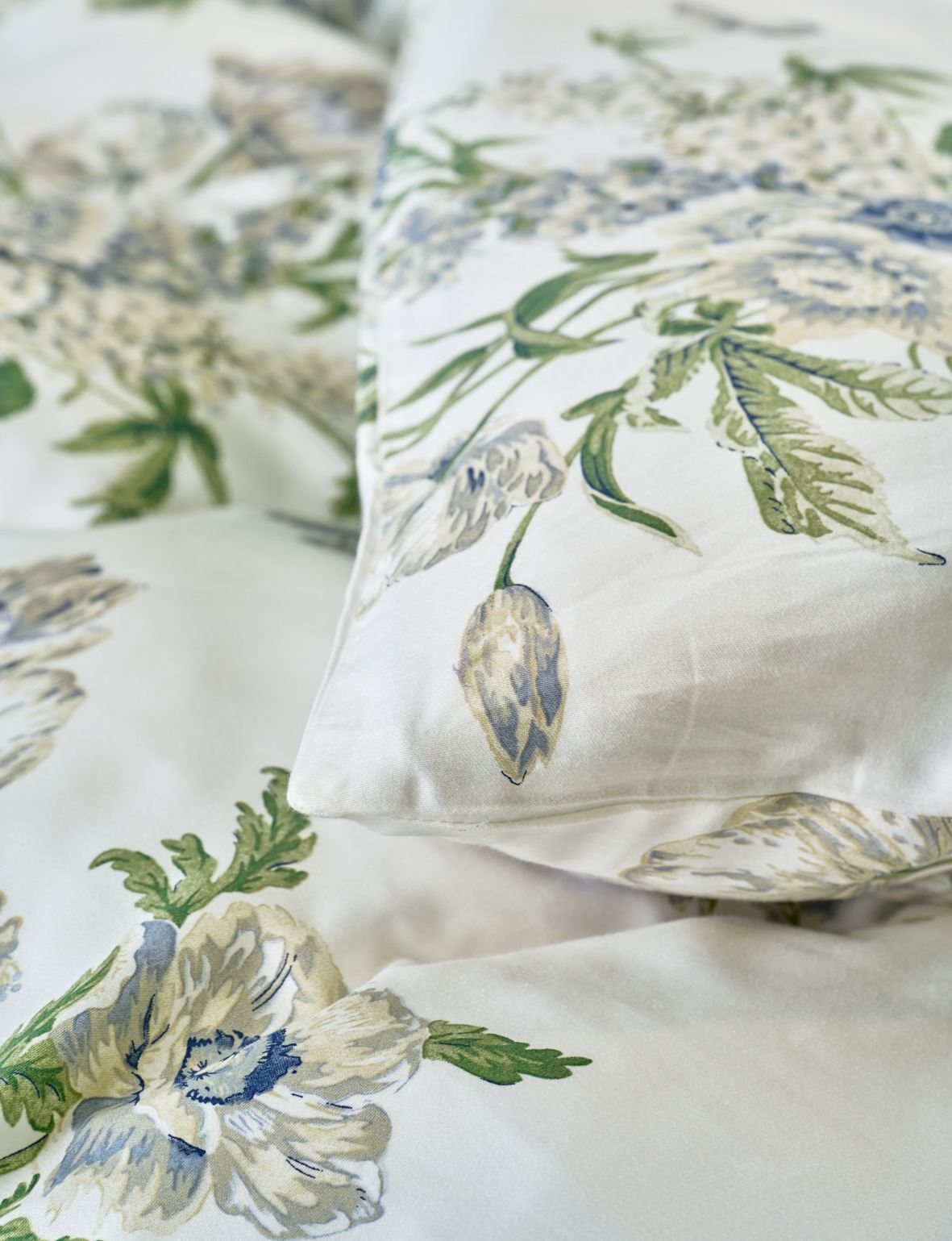 Voodipesukomplekt satiinpuuvillane mitmevärviline/sinine - 3