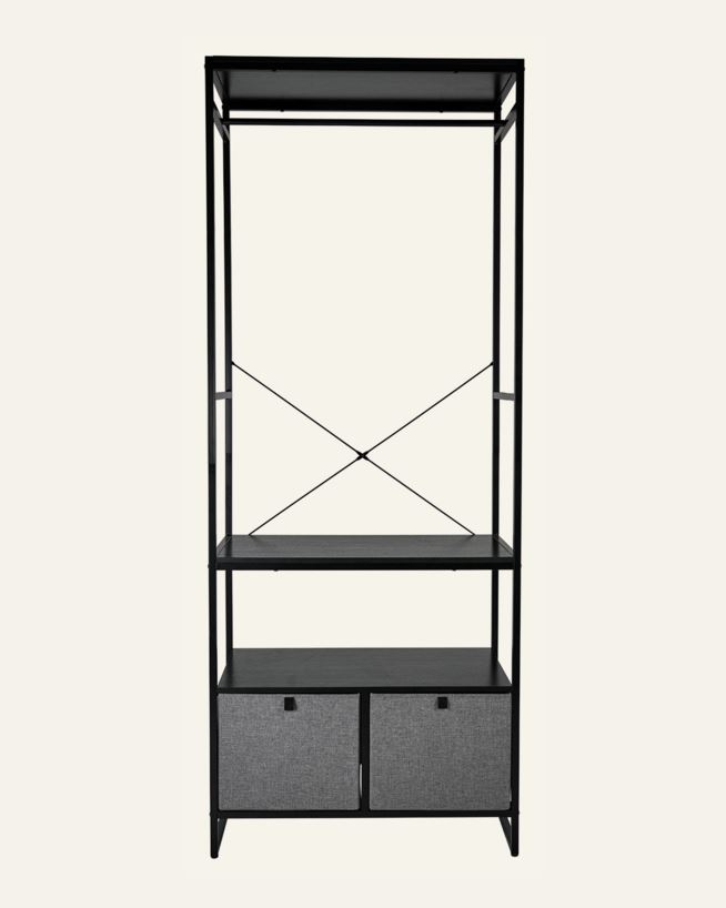 Riidenagi must - 84x46,5x215 cm must - 1