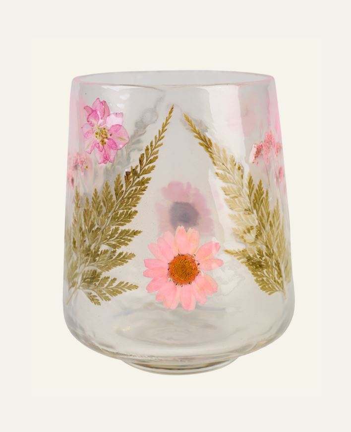 Küünlalatern mitmevärviline/roosa - 10x10x12,5 cm mitmevärviline/roosa - 1