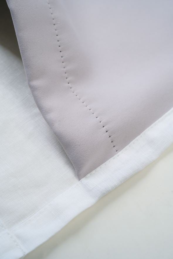 Valgust vähendavad linane kardin valge - 4