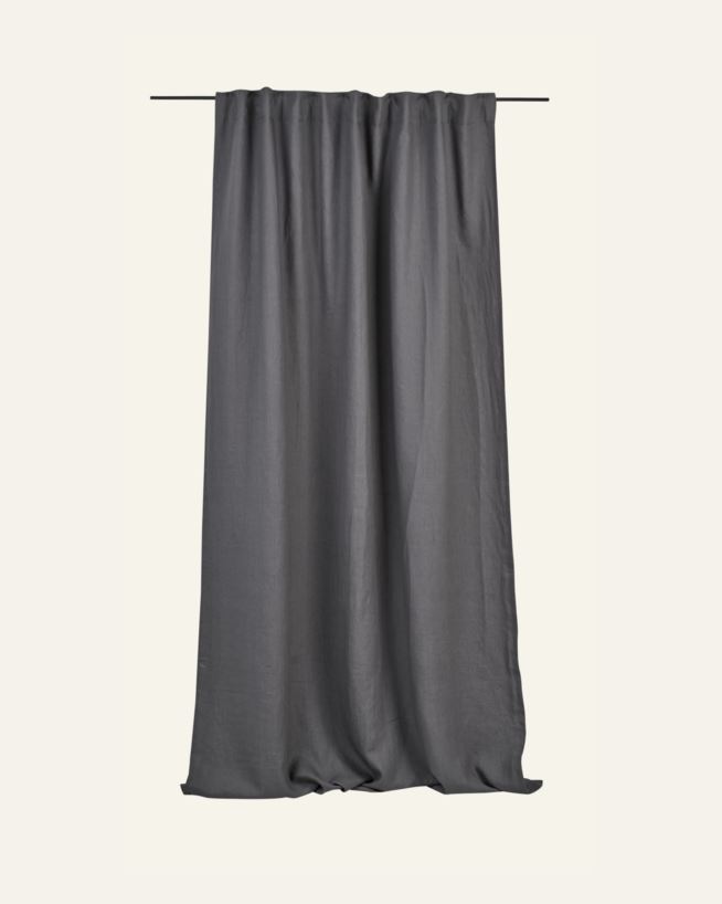 Valgust vähendavad linane kardin tumehall - 135x300 cm tumehall - 1