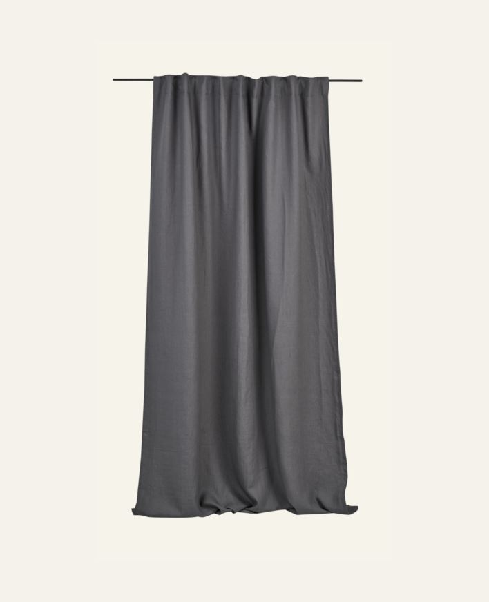 Valgust vähendavad linane kardin tumehall - 135x300 cm tumehall - 1