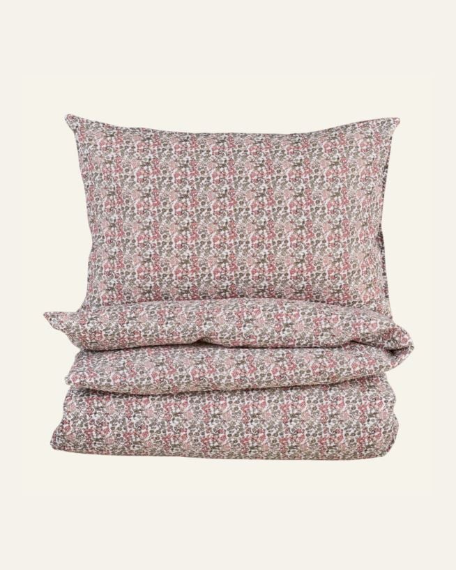 Voodipesukomplekt krepp-puuvillane mitmevärviline/roosa - 230x220 cm mitmevärviline/roosa - 1