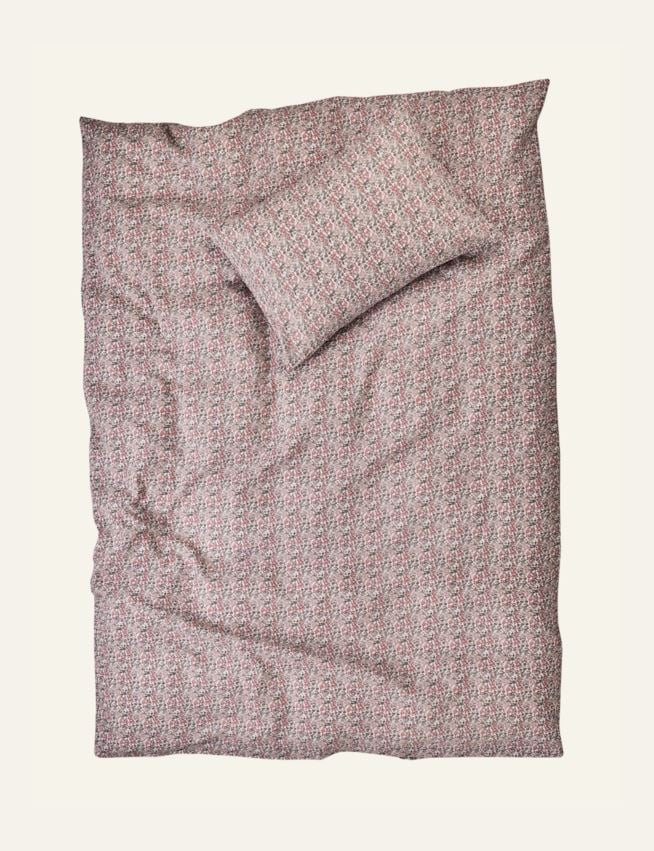 Voodipesukomplekt krepp-puuvillane mitmevärviline/roosa - 3