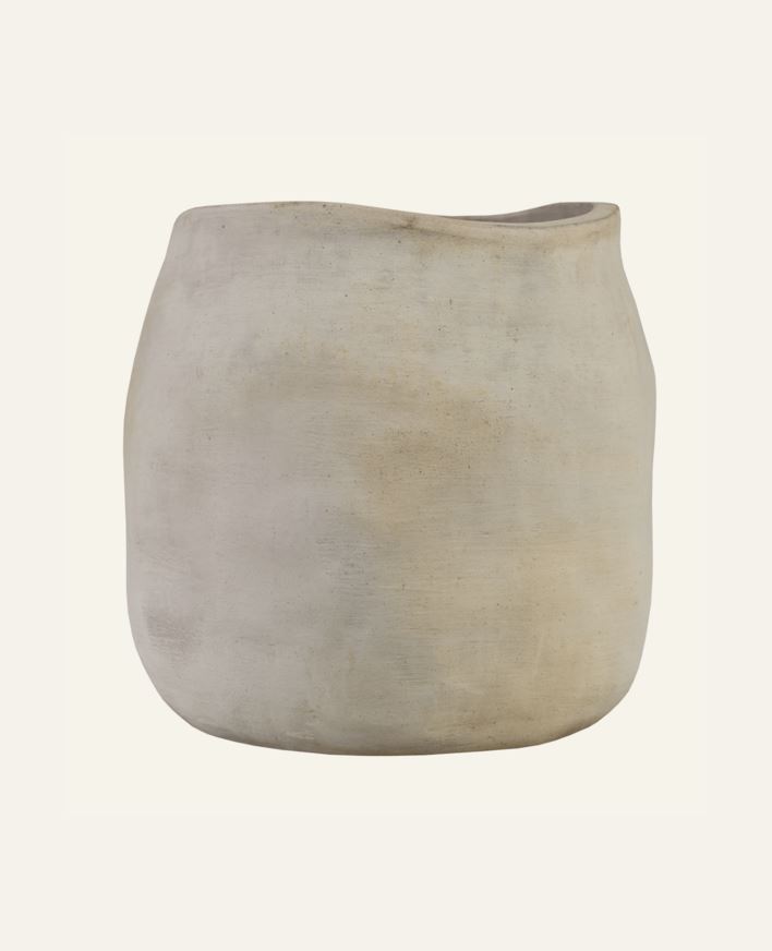 Keraamiline vaas loodusvalge - 33x33x32 cm loodusvalge - 1