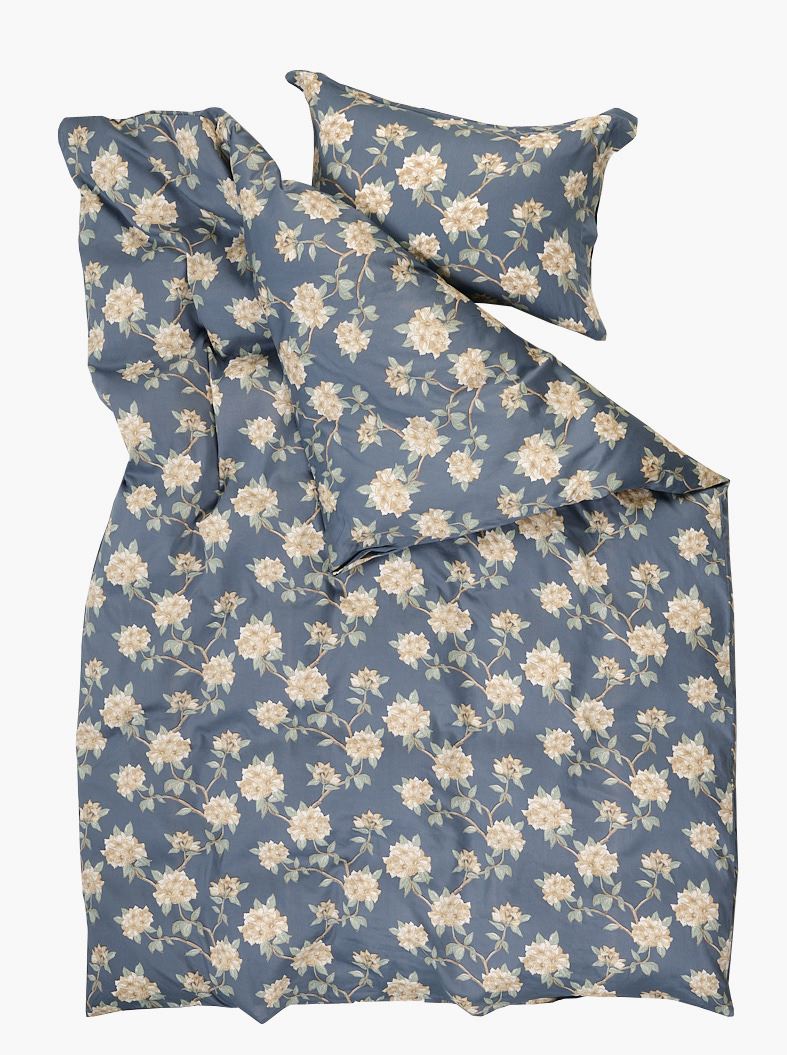 Voodipesukomplekt satiinpuuvillane udusinine - 2