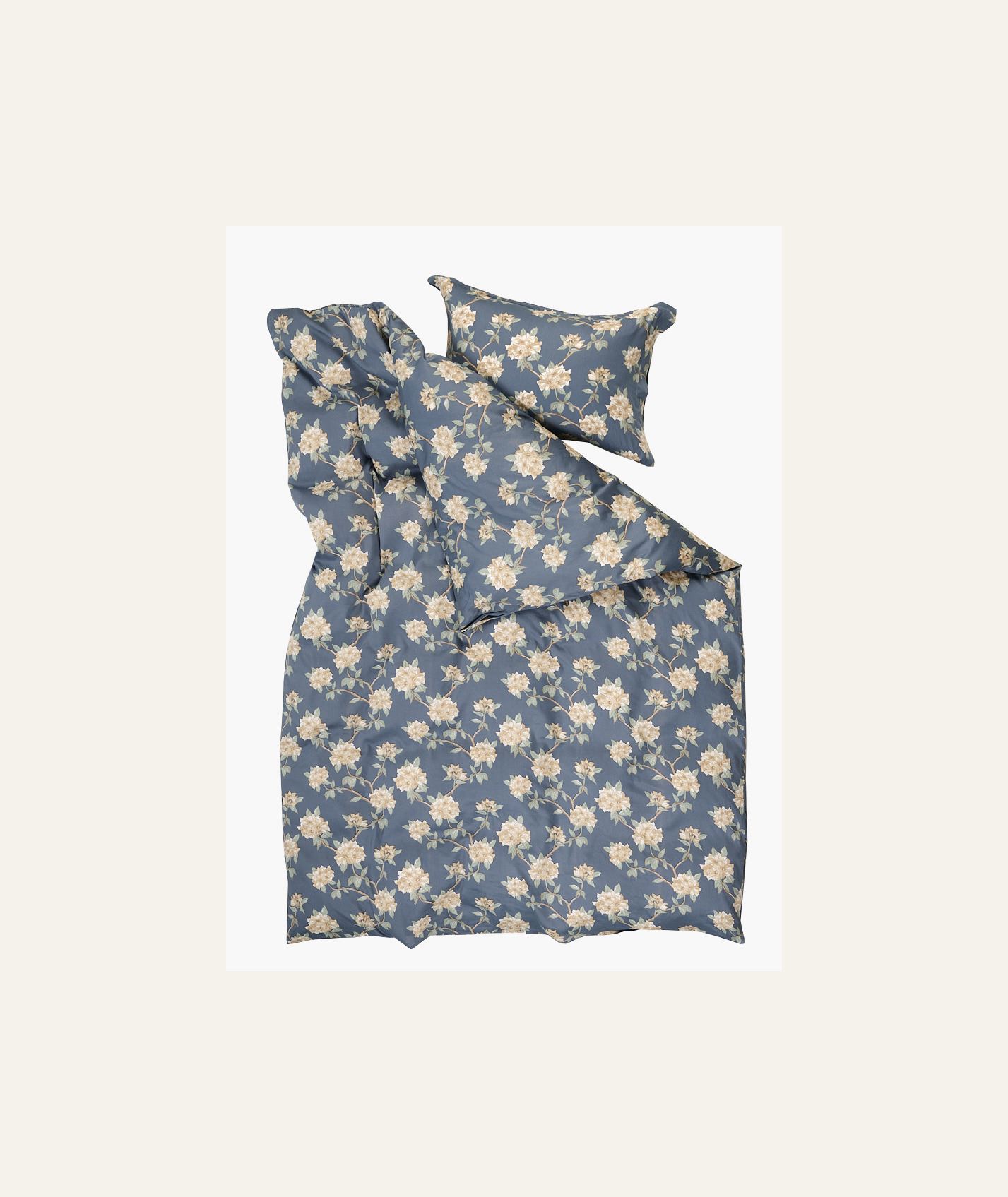 Voodipesukomplekt satiinpuuvillane udusinine - 2