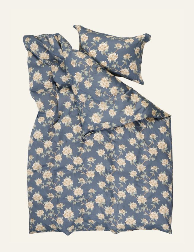 Voodipesukomplekt satiinpuuvillane udusinine - 2