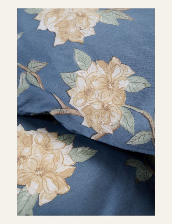 Voodipesukomplekt satiinpuuvillane udusinine - 3