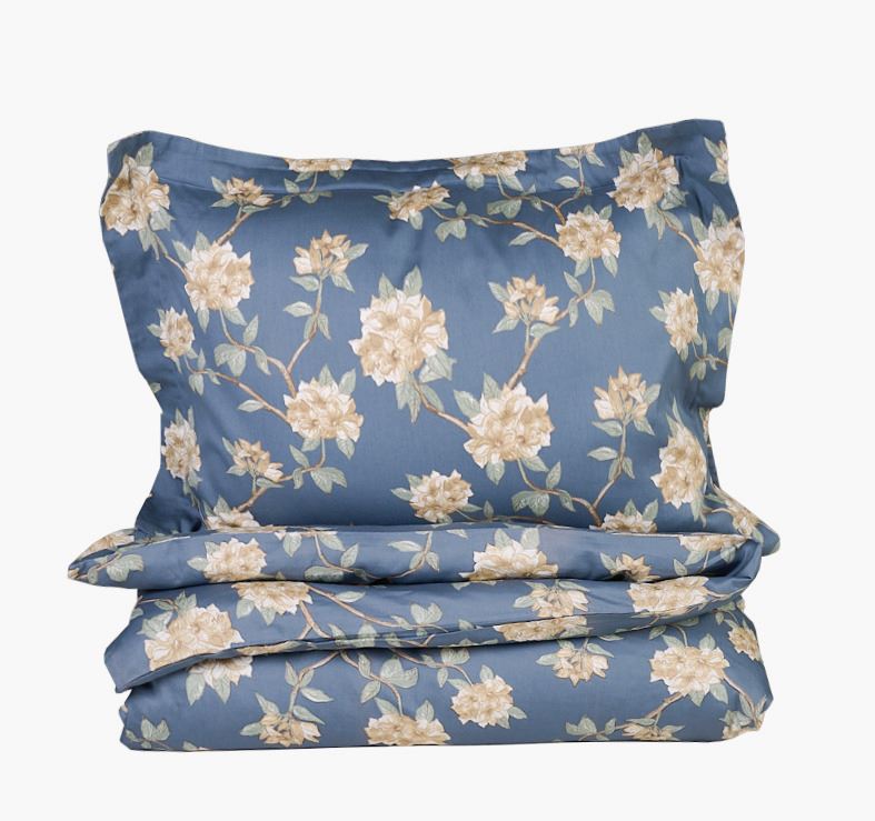 Voodipesukomplekt satiinpuuvillane udusinine - 150x210 cm udusinine - 1