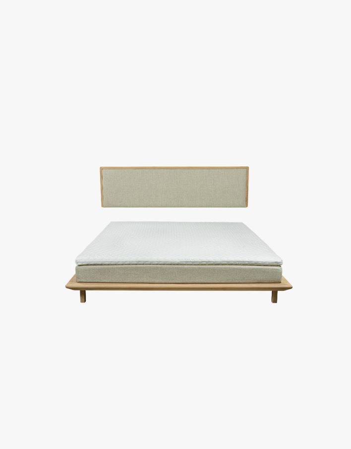 Voodi õlitatud tamm beež - 180x200 cm beež - 1