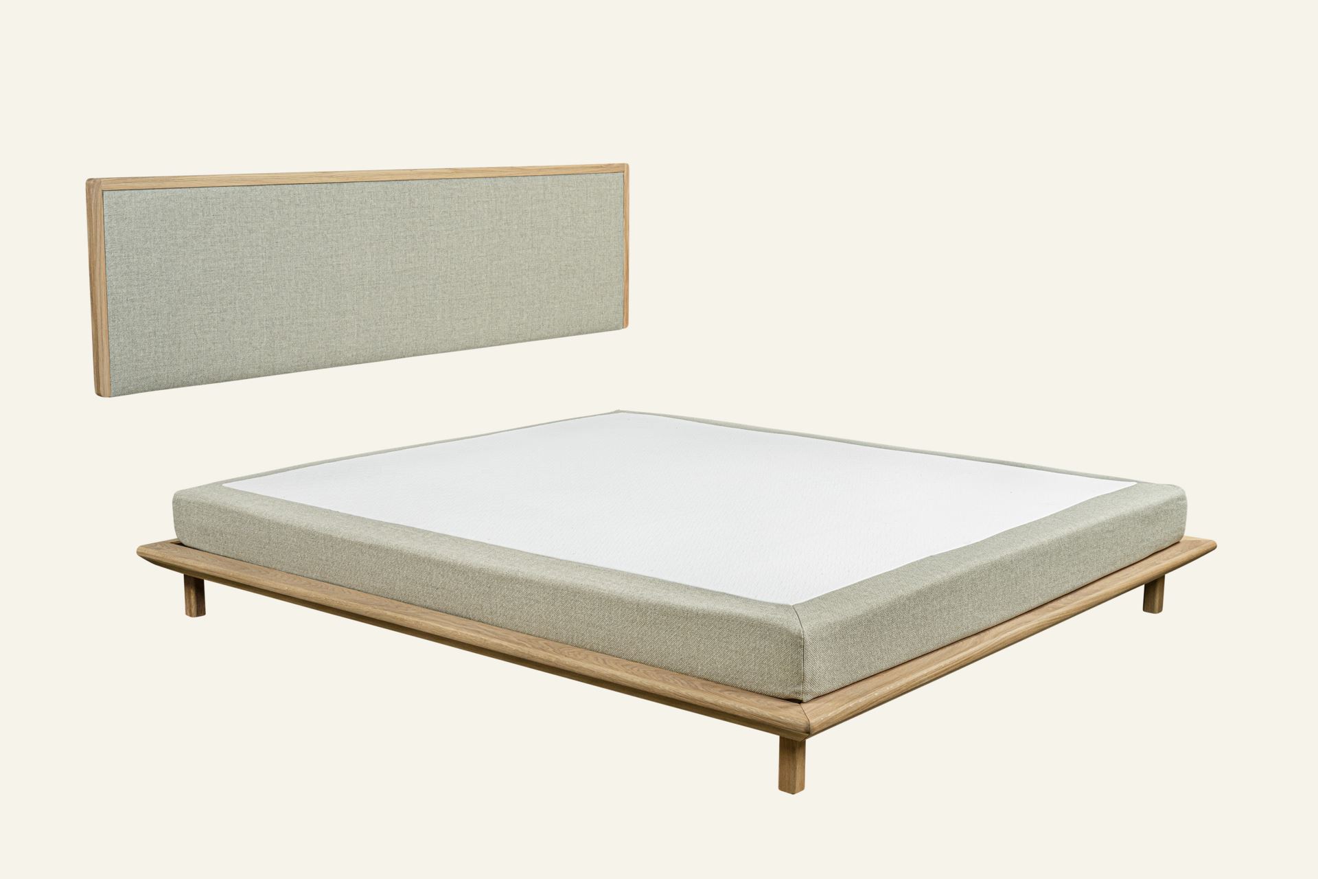 Voodi naturaalse õliga töödeldud tamm - 2