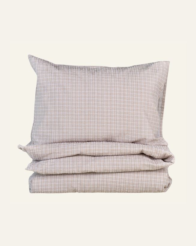 Voodipesukomplekt krepp-puuvillane sand - 150x210 cm/50x60 cm sand - 1