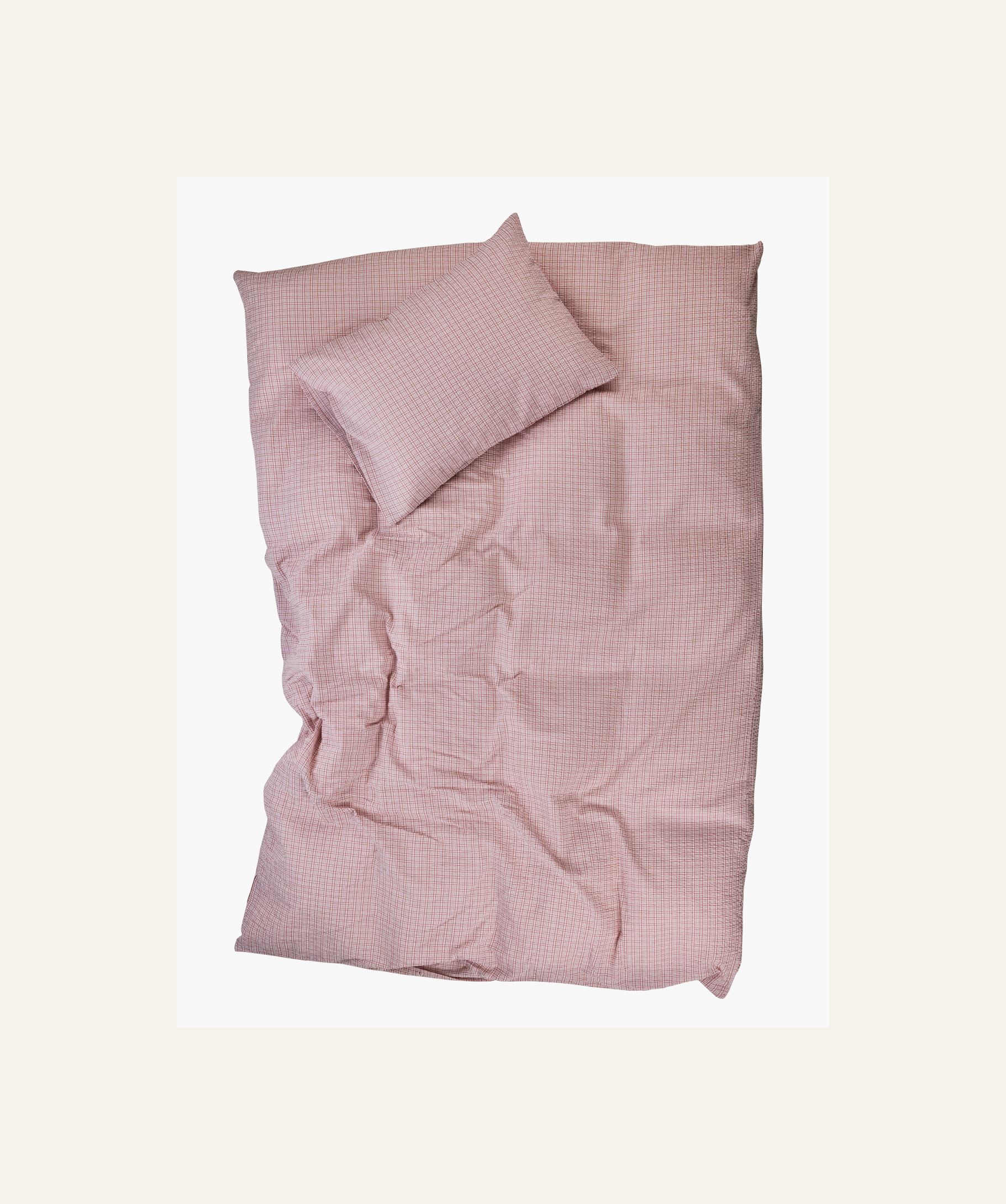 Voodipesukomplekt krepp-puuvillane roosa - 2