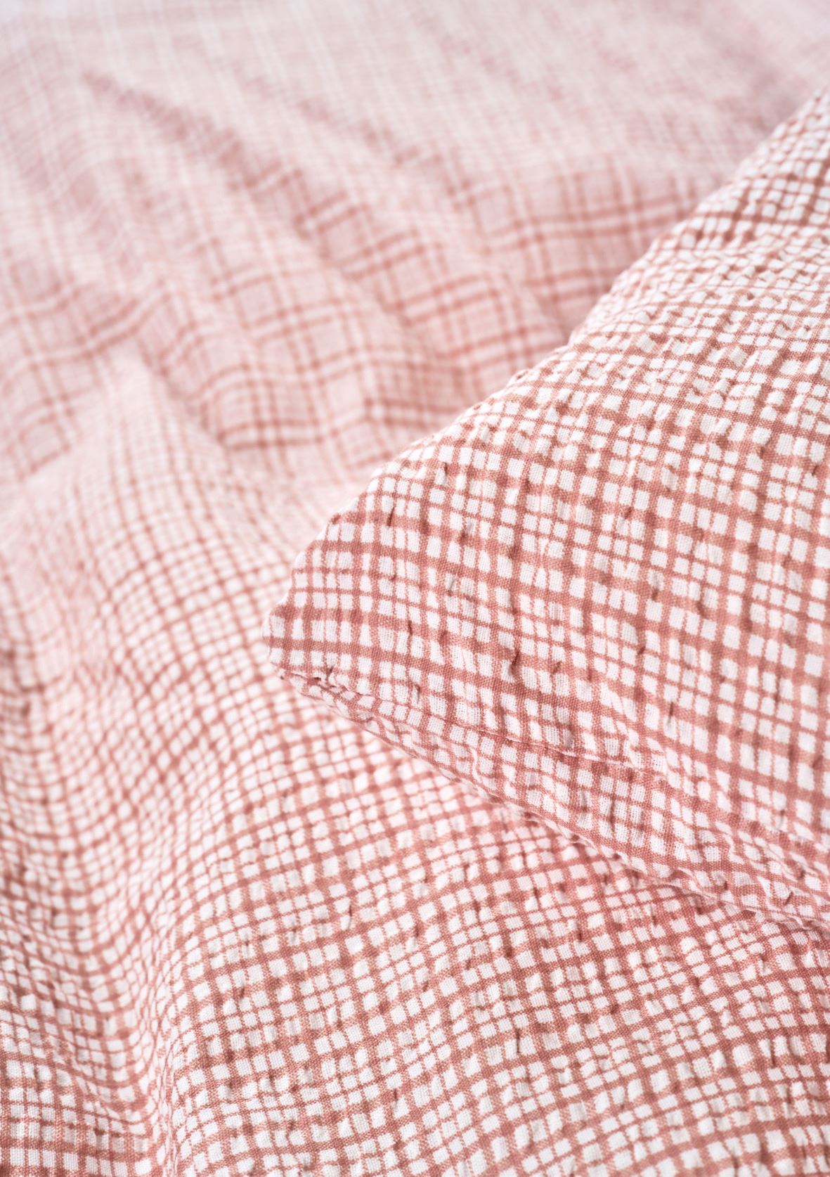 Voodipesukomplekt krepp-puuvillane roosa - 3